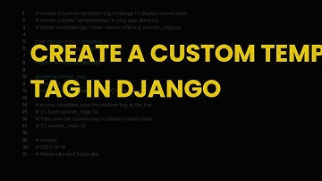 Create a custom template tag in django