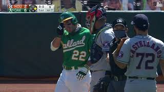Benches clear between Astros & Athletics: 8/9/2020