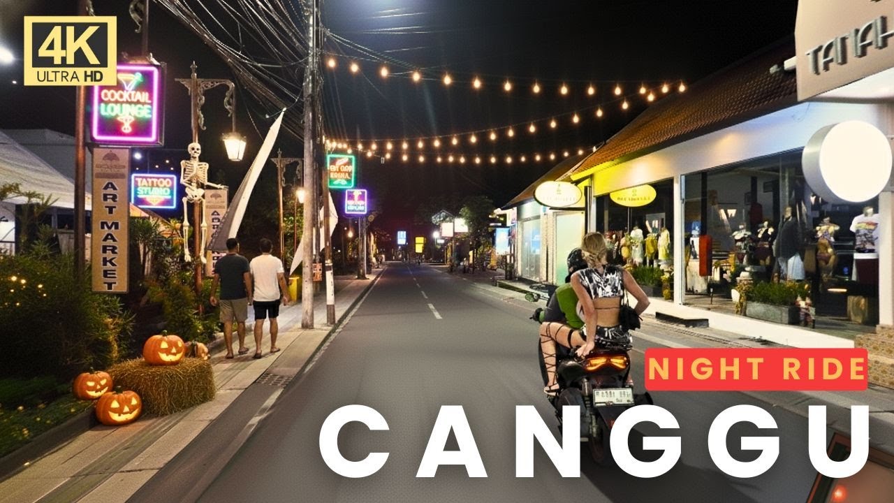 Calm Night Ride in Canggu 🌙 Quiet Bali Streets at Night