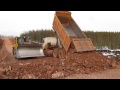 Construction of a temporary road.   Отсыпка технологического проезда.