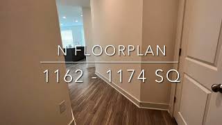 N floor plan: 2 bd / 2 ba