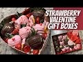 Valentines day chocolate covered strawberry heart boxes  dollar tree valentines gift