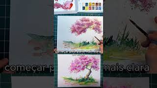 ARVORE EM AQUARELA - APRENDA