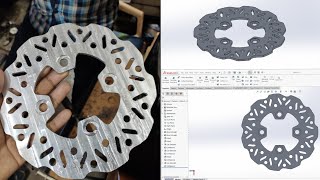 How to Design a Brakedisc/rotor in Solidworks by VCET SOLECTHON | BRAKE DISC/ROTOR |