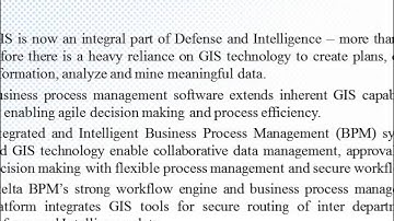 BPM software integration with GIS to route data in Defense department securely