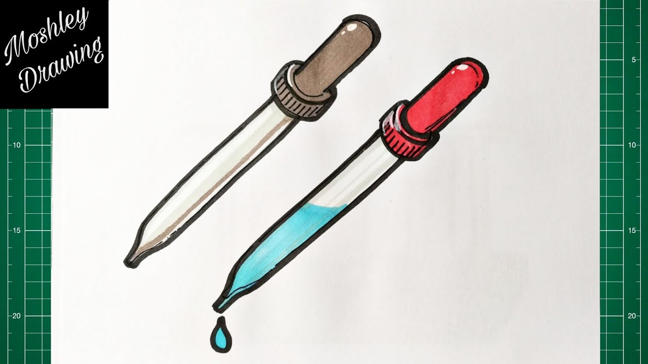 How To Draw Pipette Step By Step YouTube