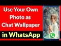 How to Use Your Photo as Chat Wallpaper in WhatsApp?