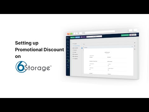 Setting up promotional discount 6Storage