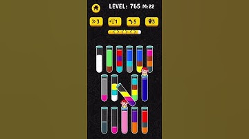 Color Water Sort 3d level 765