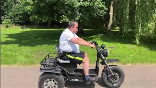 Invader Fast OFF ROAD Mobility Scooter by scooterpac - 4mph 8mph and 16mph speed settings.