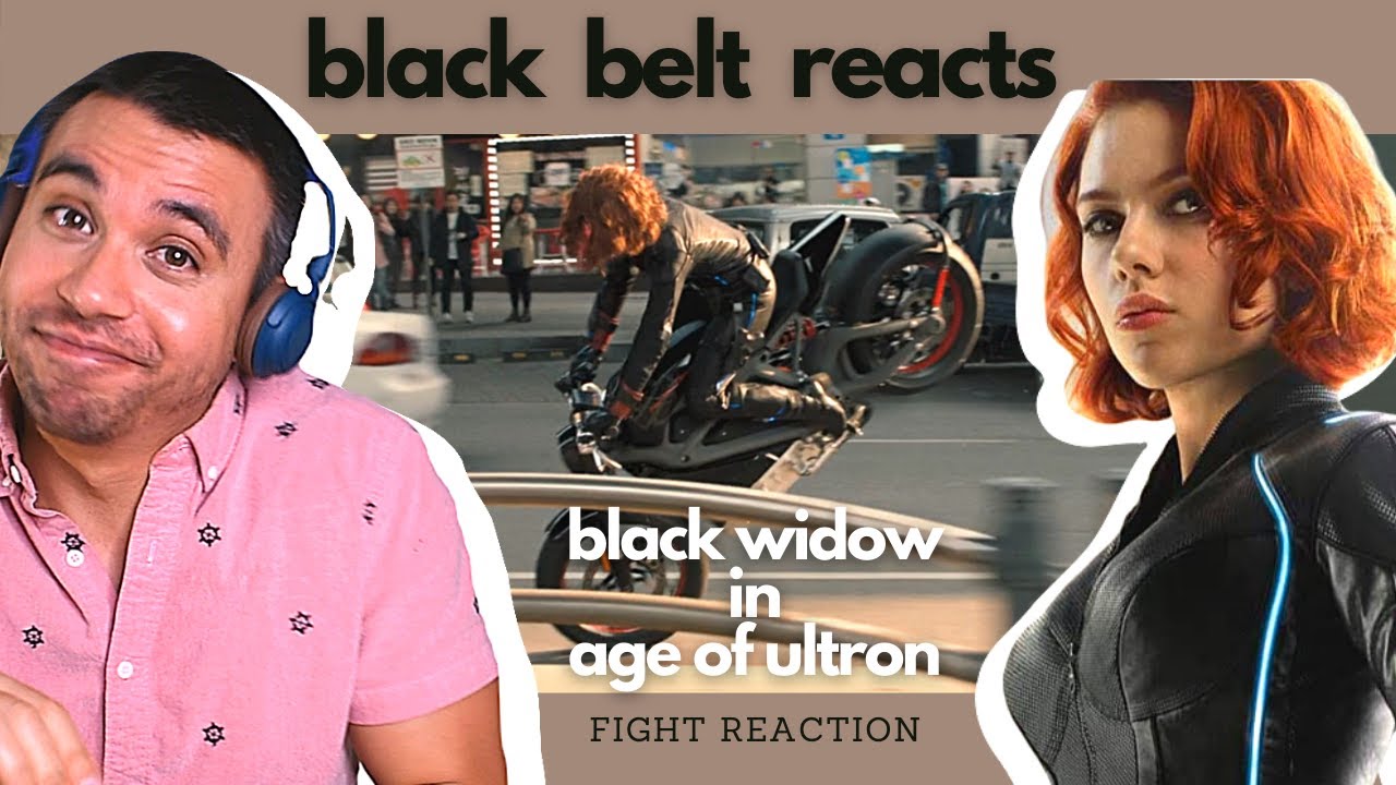 Black Widow in Avengers: Age of Ultron | Fight Scene Reaction | Black Belt Reacts