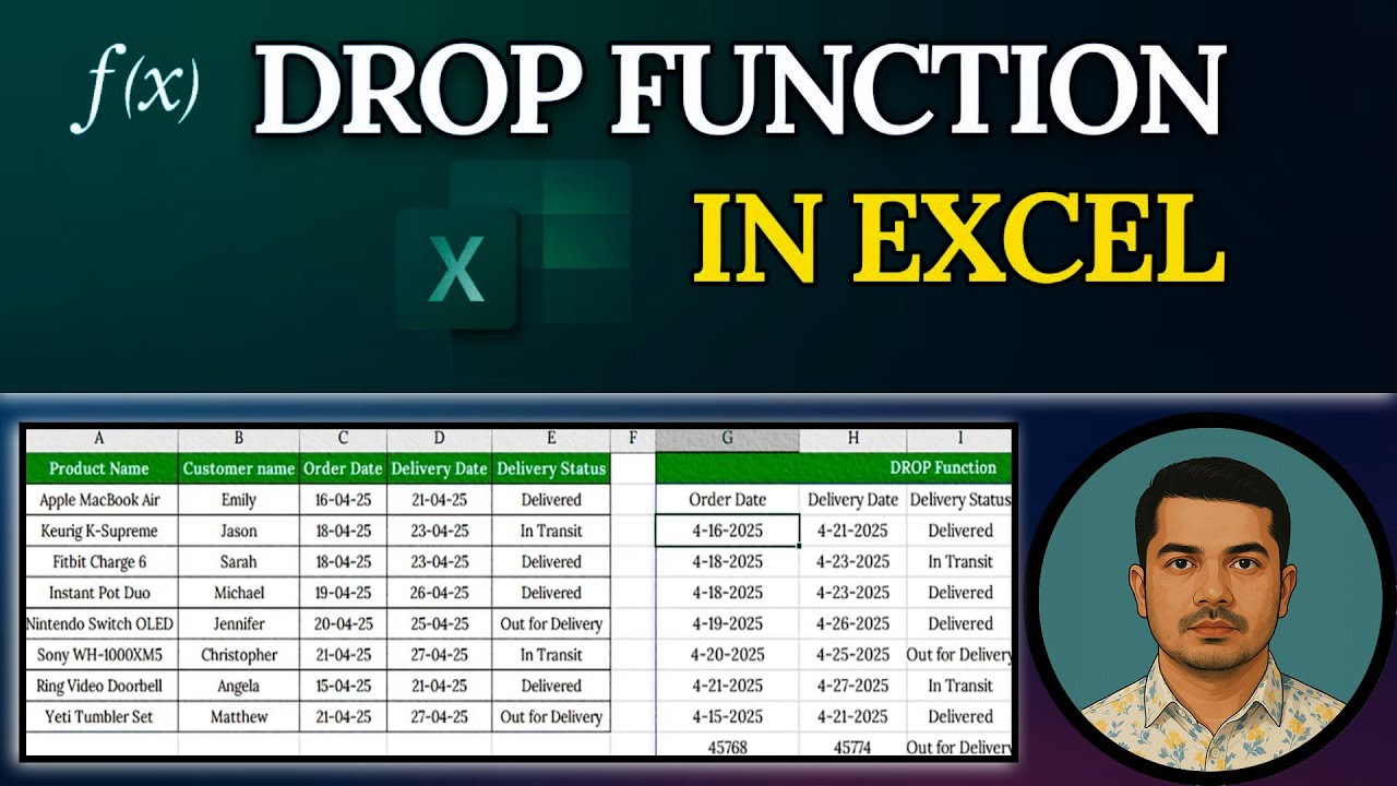 DROP Function in Excel | Clean Data Like a Pro! - YouTube