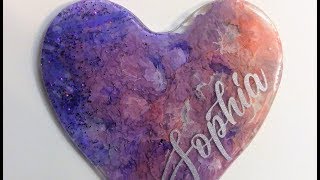 #56- Alcohol Ink In Resin With A Cricut Accent- On A Budget!