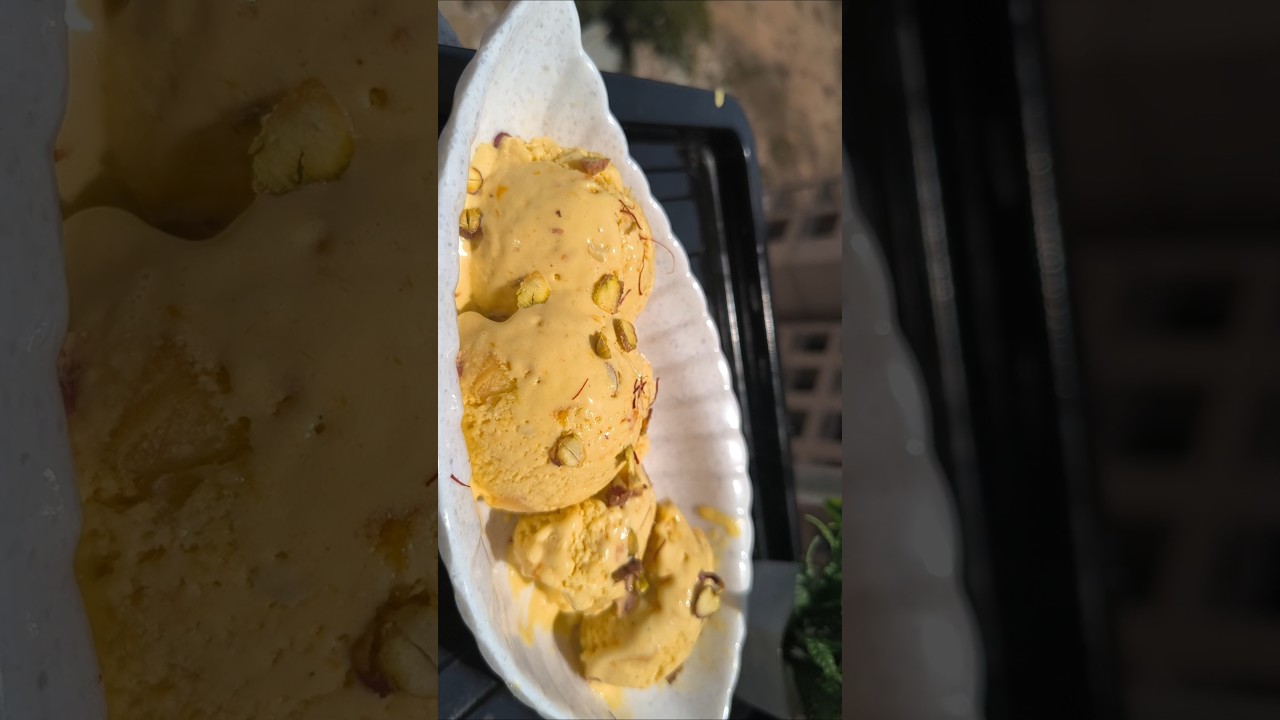 Mango Ice-cream 🍨 recipe with custard Powder, 