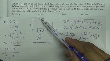 Bài toán va chạm theo phương thẳng đứng, tính biên độ sau va chạm