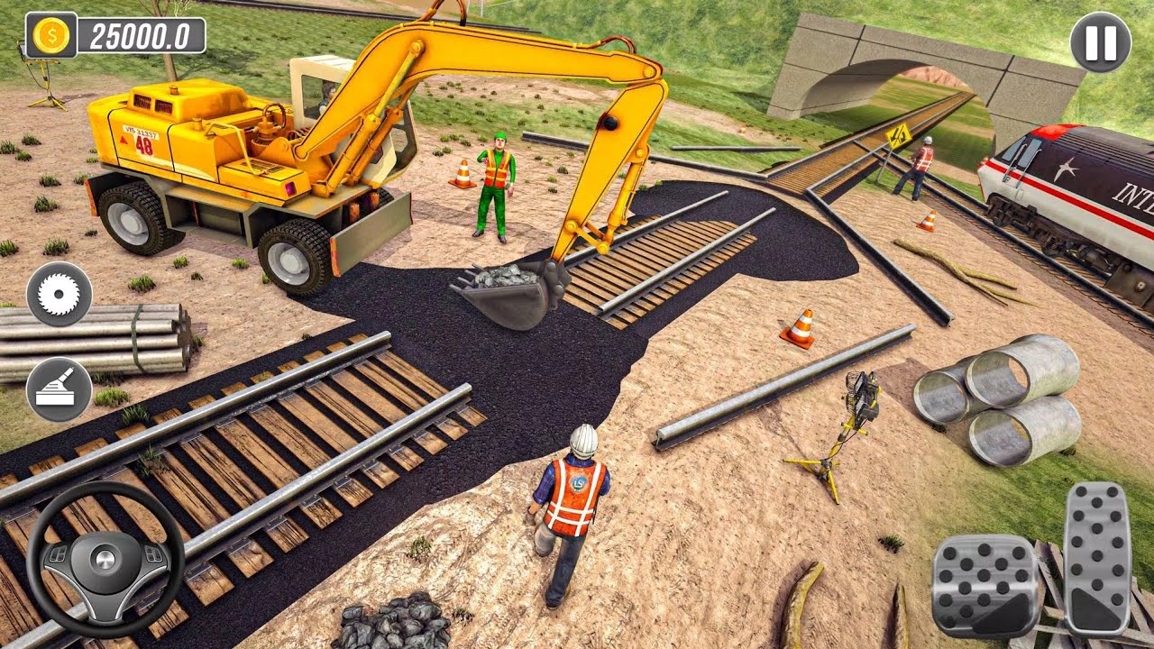 Railway bridge construction 3d android - Construction simulator ...