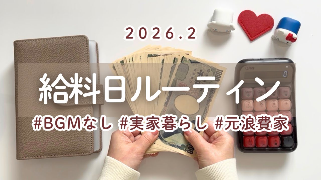 ​【給料日ルーティン】実家暮らしの給料仕分け｜BGMなし｜車持ち｜キャッシュレス派｜バインダー貯金