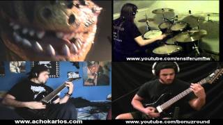 Gojira - Heaviest Matter of the Universe
Achokarlos (Spain), Bram (Netherlands), Sasha (Brazil) & Mr. Lizard (Earth´s core), covering this awesome song The Heaviest Matter of the Universe from From Mars to Sirius album by Gojira!.
I´ve recorded this with LTD SC608-B guitar and Yamaha BB415 bass with Line 6 Pod X3. (Please, don´t ask me for the settings, there are too much elements and can´t remember all of them).
I´ve recorded left guitars, bass and vocals except the drums which was recorded by Bram and right guitar recorded by Sasha.
Sorry for the mistakes, we have learned it by ear.....again!
You can listen to my music for free here:
http://achokarlos.bandcamp.com/album/kill-the-light
Visit my online lessons profile: http://www.bandhappy.com/profile/achokarlos
Don´t forget to suscribe us!
Enjoy! Gojira - Heaviest Matter of the Universe