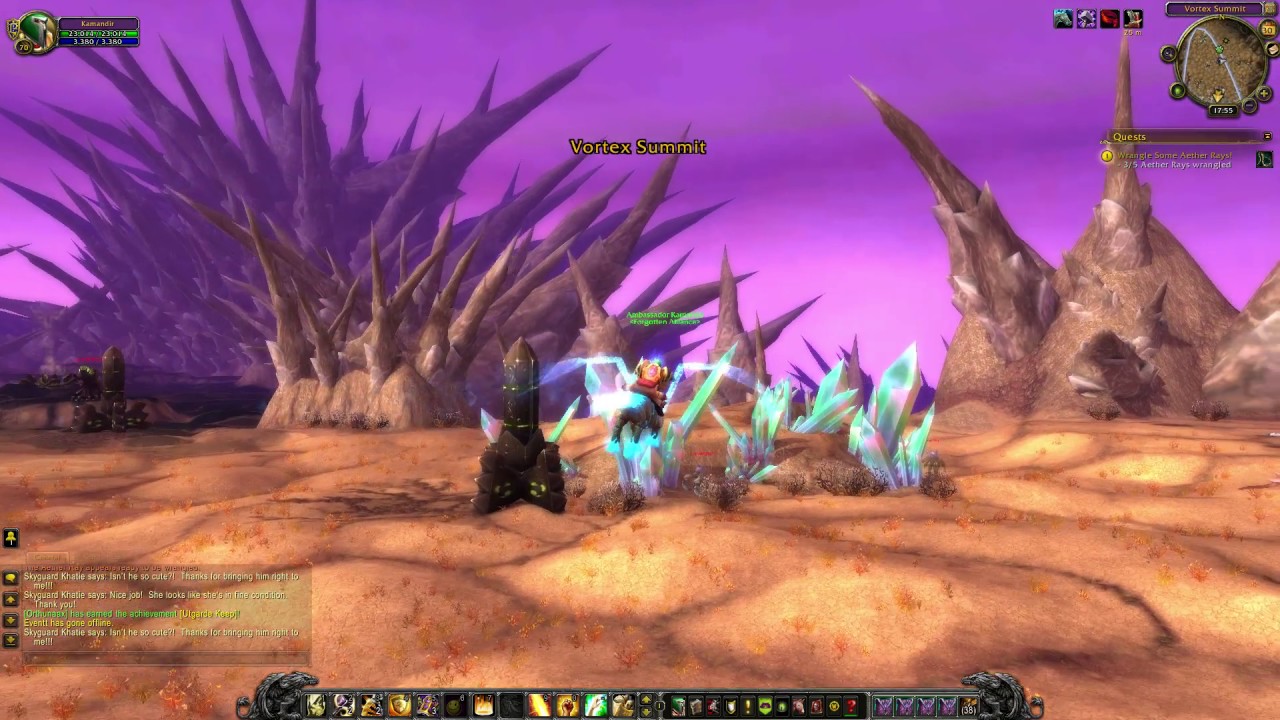 WoW quest #3804 Wrangle Some Aether Rays! - YouTube