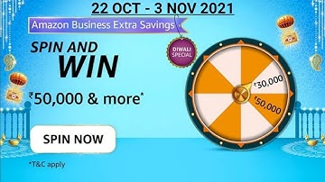 Amazon Business Extra Savings Quiz Answers Today | Amazon Spin And Win |