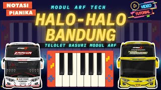 PIANIKA TELOLET BASURI HALO HALO BANDUNG MODUL ARF TECH | Tutorial Pianika