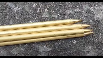 Cọc tiếp địa đồng nguyên chất - Cọc tiếp địa bằng đồng vàng (đồng thau) - Cọc tiếp địa chống sét