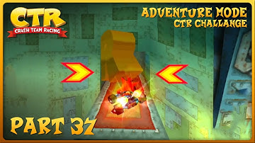 Crash Team Racing (PS1) - Adventure Mode - Part 37 - CTR Challenge - N. Gin Labs