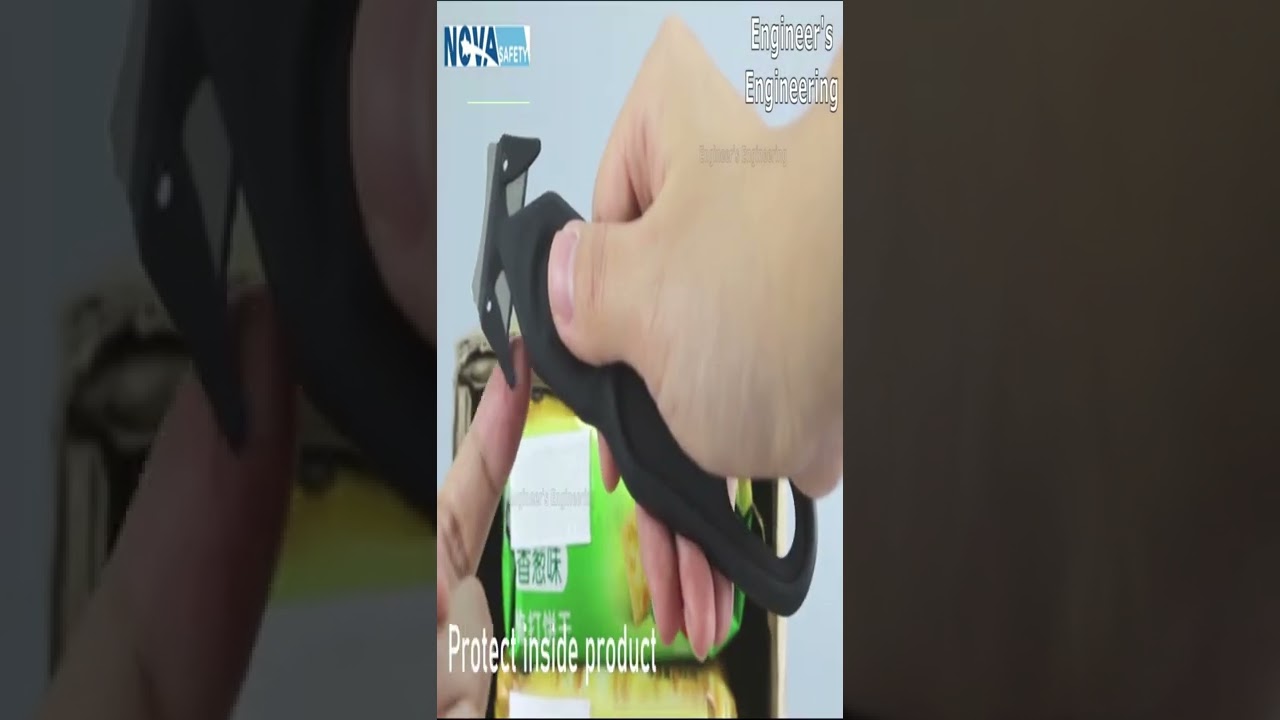 Nova Safety Cutter Tool, Ergonomic Film Cutting Blade, Box, Strap, Carton and Package Opener