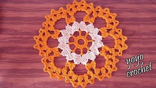 كروشية مفرش دائرى / سهل وبسيط للمبتدئين - How to crochet easy doily