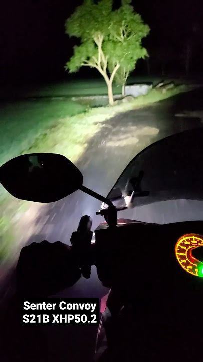 Ini jadinya jika senter led kecil super terang dipasang ke stang motor