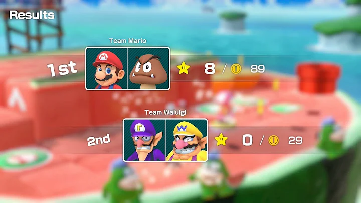 Super Mario Party Partner Party #404 Watermelon Walkabout Mario & Goomba vs Waluigi & Wario