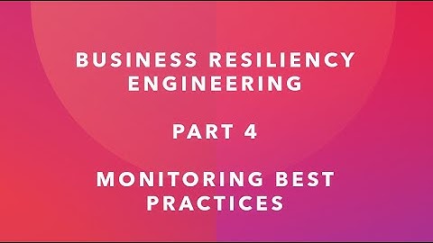 Resiliency Engineering  - Part 4 - Monitoring & Alerting