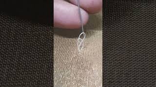 aari work mein lock lagane ka dam aasan Sa Tarika hand work design embroidery #kasutiembroidery