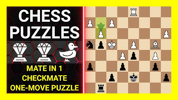 Chess Puzzles to Practice. Themes: Mate in 1, Checkmate, One-move puzzle. Learn Chess