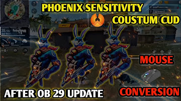 PHOENIX OS SENSITIVITY & COUSTUM CUD 🎮 MOUSE CONVERTION+DPI=HEADSHOT 🔥