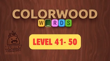 Colorwood Words Game | Walkthrough Levels 41 to 50