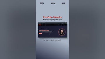 🚀 Portfolio Website with Glowing Logo & Profile Picture | HTML CSS Tutorial | MZCode01 #css #shorts