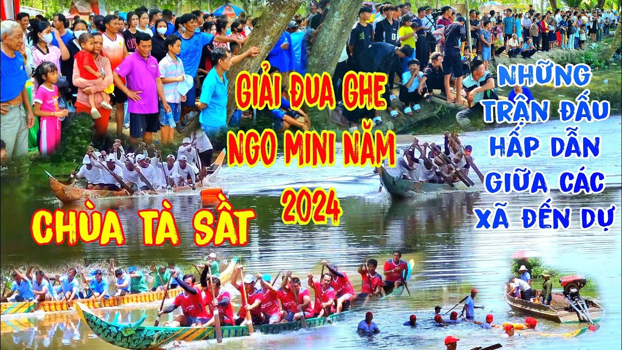 Giải Đua Ghe Ngo Mini Các Xã Ở Trà Vinh Năm 2024 Tổ Chức Tại Chùa Tà Sầt
