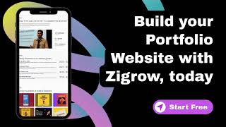 Stunning Portfolio Website Template ✨ | Made with Zigrow