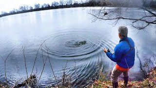 THAT DEFINITELY AIN&#39;T NO BLUEGILL... Catch BIGGER Fish From The Bank With This Hack!