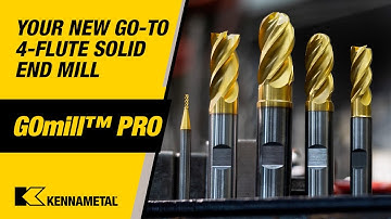 Introducing GOmill™ PRO 4-Flute Solid Carbide End Mills