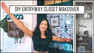 DIY Entryway Closet Makeover - DIY Huntress