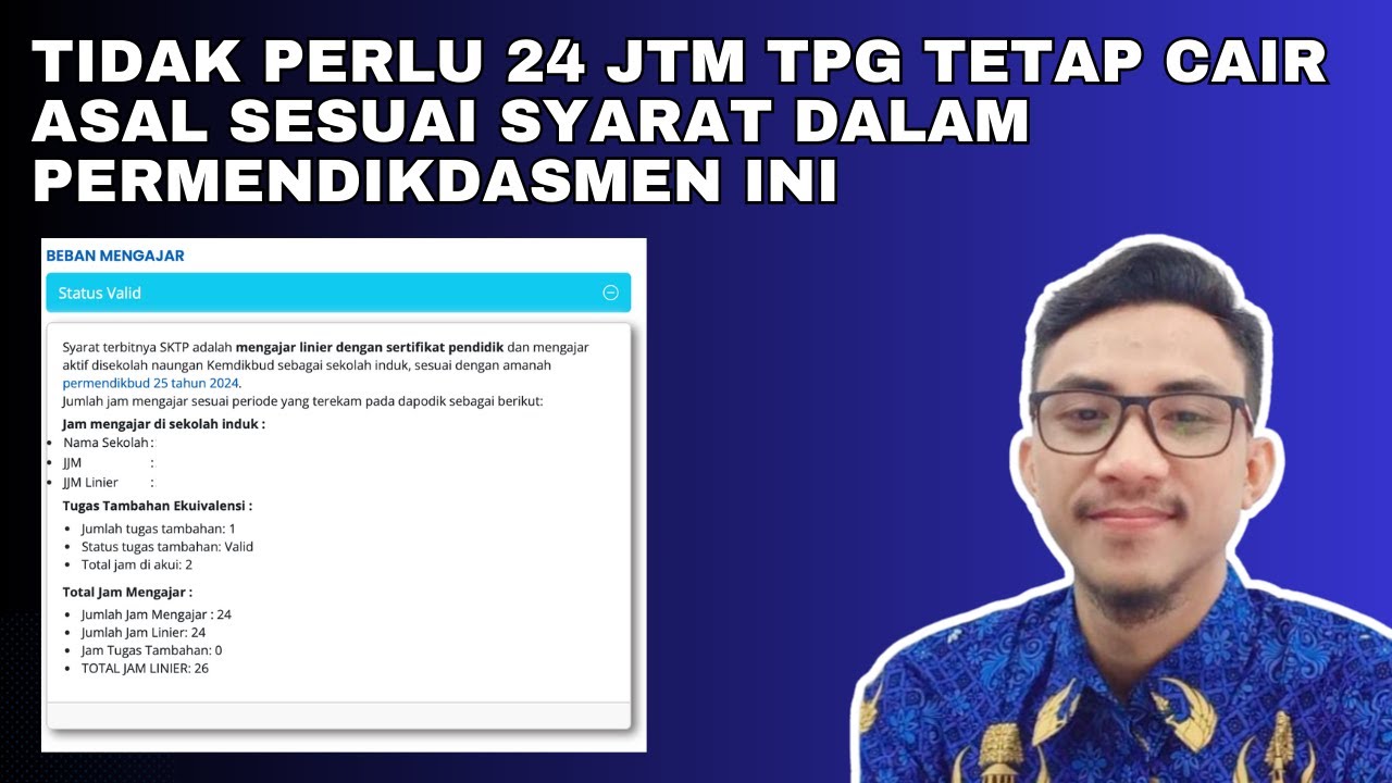 Syarat Tetap Cair TPG Walau Tidak 24 JTM