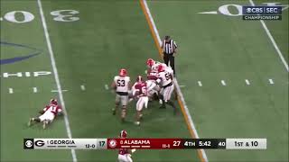 Dallas Turner (Alabama Edge) vs Georgia 2023