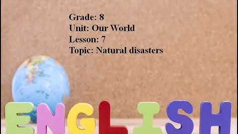 Excel 8. Natural disasters