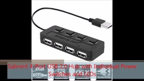 Sabrent 4 Port USB 2.0 Hub with Individual Power Switches and LEDs