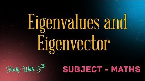 Eigen Values and Eigen Vectors in HINDI { 2025} | Matrices
