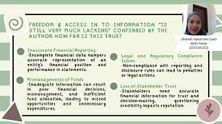 ADS653 - ACCOUNTABILITY IN MALAYSIA STILL LACKING DESPITE PROGRESS