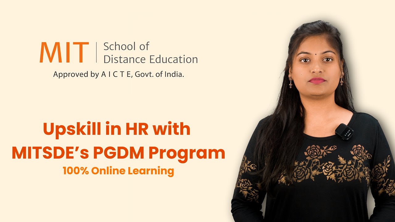 Upskill in HR with MITSDE’s PGDM Program | 100% Online Learning - YouTube