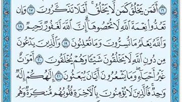 تكرار الوجه الثالث من سورة النحل كل آية ٣مرات للشيخ فارس